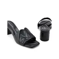 Pantofi cu toc Alexander McQueen Dama - Pantofi cu toc Alexander McQueen Alexander McQueen Seal Leather Sandals Black Femei (BM 18064284) - B-mall.ro