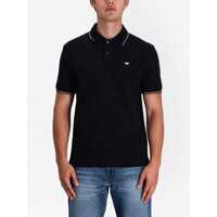 Tricouri Polo Emporio Armani pentru Barbati - Tricouri Polo Emporio Armani Blue Short Sleeved Polo Shirt With Embroidery On The Front In Cotton Man BLUE Barbati (BM 18064593) - B-mall.ro