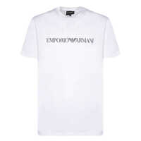 Topuri White And Black Crewneck T-Shirt With Writing In Cotton Barbati