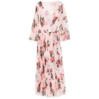 Rochii Multicolor Long Dress With All-Over Floral Print In Tech Fabric Woman Femei