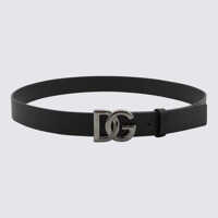Curele Dolce & Gabbana Black Leather Belt Barbati