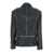PLAIN Black Jacket With Notched Revers And Zipped Pockets In Leather Woman Black