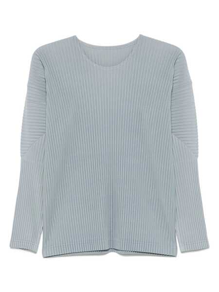 Tricouri HOMME PLISSE ISSEY MIYAKE Homme Pliss Issey Miyake Pleated T-Shirt LIGHT GREY Barbati (BM 18065910) 1
