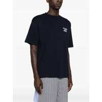 Tricouri DRÔLE DE MONSIEUR pentru Barbati - Tricouri DRLE DE MONSIEUR Blue Crewneck T-Shirt With Slogan Print On The Front And Back In Cotton Man BLUE Barbati (BM 18066492) - B-mall.ro