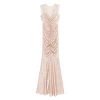 Rochii Norma Kamali Fishtail Shirred Long Dress Femei