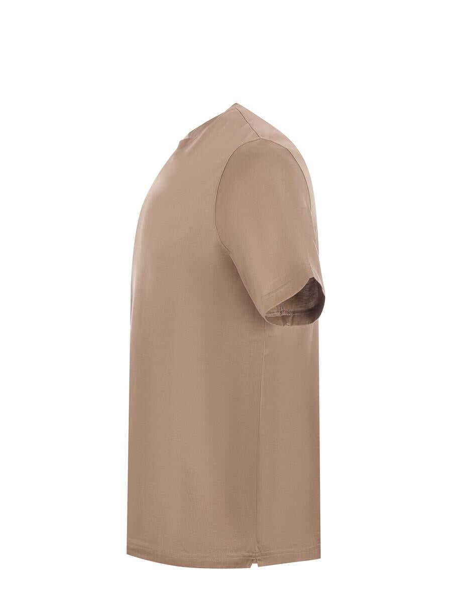 Topuri FILIPPO DE LAURENTIIS Filippo De Laurentiis  T-Shirts And Polos Brown Barbati (BM 18066957) 2
