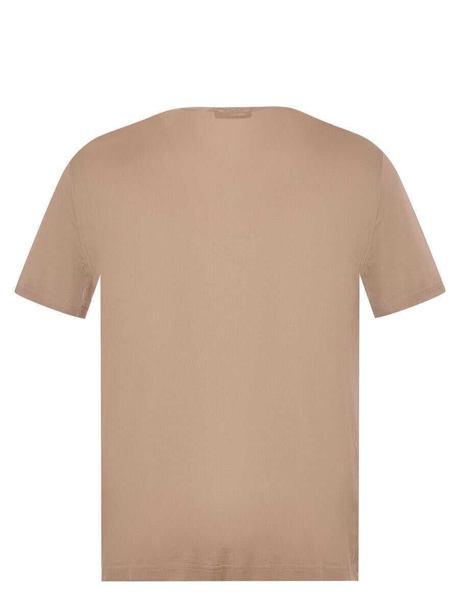 Topuri FILIPPO DE LAURENTIIS Filippo De Laurentiis  T-Shirts And Polos Brown Barbati (BM 18066957) 3