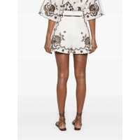 Pantaloni scurti ZIMMERMANN Dama - Pantaloni scurti ZIMMERMANN Ascension Embroidered Short White Femei (BM 18067374) - B-mall.ro