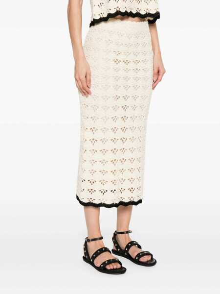 Fuste casual ZIMMERMANN Rhiannon midi skirt Beige Femei (BM 18067377) 3