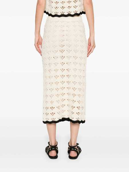 Fuste casual ZIMMERMANN Rhiannon midi skirt Beige Femei (BM 18067377) 4