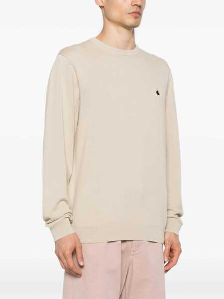 Pulovere Carhartt Crew-neck sweater with logo Beige Barbati (BM 18067449) 3