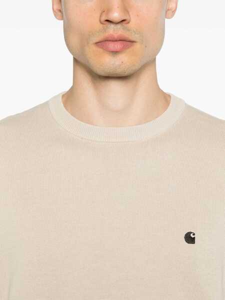 Pulovere Carhartt Crew-neck sweater with logo Beige Barbati (BM 18067449) 5