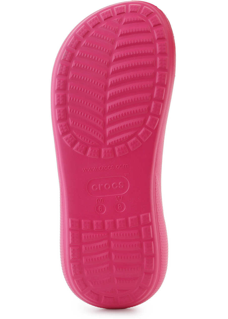 Slapi Crocs Classic Crush Sandal Dragon Fruit Pink Femei (BM 18067873) 7