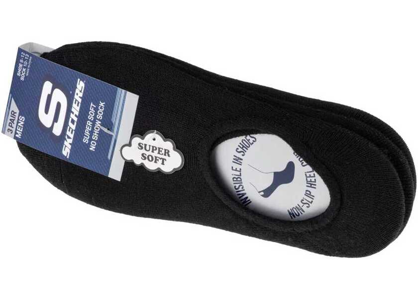 Sosete SKECHERS 3pk Mens Non Terry No Show Black Barbati (BM 18068095) 3