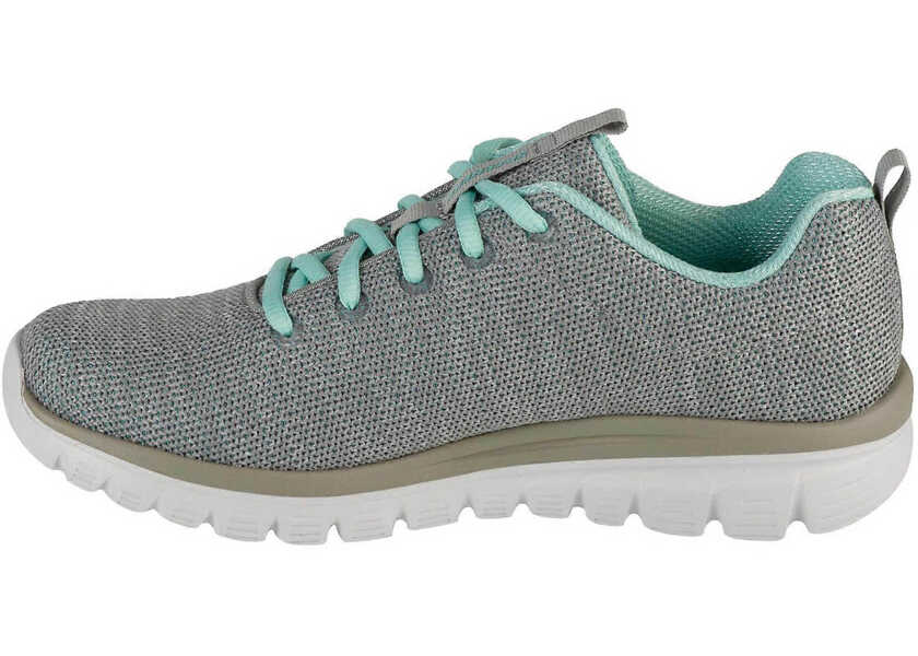 Sneakers SKECHERS Twisted Fortune Gray/Mint Grey/Green Femei (BM 18068098) 2