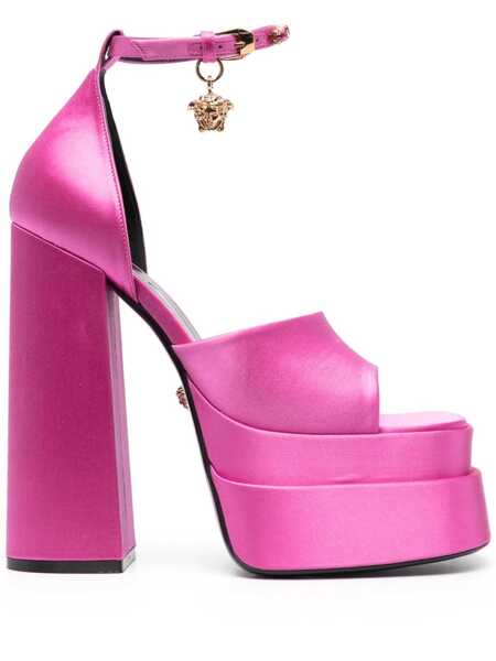 Pantofi cu toc Versace Versace Medusa Aevitas Satin Sandals PINK Femei (BM 18068517) 1