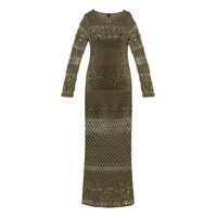 Rochii Pinko Openwork-Knit Long Dress Femei