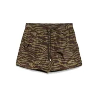 Pantaloni casual The Attico Brown And Dark Green Shorts Femei
