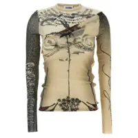 Topuri Jean Paul Gaultier Double Layer Tulle Top Femei