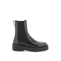 Bocanci Valentino Garavani Rockstud M-Way Leather Chelsea Boots Femei