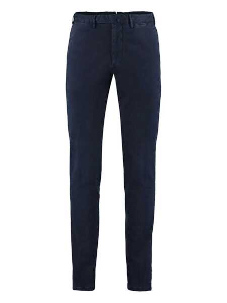 Pantaloni THE ALPHABET The Alphabet The Pants - Stretch Cotton Chino Trousers BLUE Barbati (BM 18070659) 1