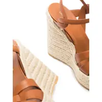 Sandale Saint Laurent Dama - Sandale Saint Laurent Saint Laurent Leather Women Shoes Espadrilles Wedge Rubber Sole AMBRA Femei (BM 18070749) - B-mall.ro