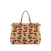 Genti de mana Valentino Garavani Dama - Genti de mana Valentino Garavani Valentino Garavani Beige Raffia And Leather Medium Antibes Totes NATURALE/MULTI Femei (BM 18070998) - B-mall.ro