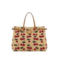 Genti de mana Valentino Garavani Beige Raffia And Leather Medium Antibes Totes Femei