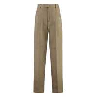 Pantaloni casual Bottega Veneta Prince Of Wales Checked Wool Trousers Femei