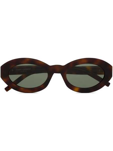 Ochelari de soare Saint Laurent Saint Laurent Sl M136 Oval-Frame Sunglasses HAVANA HAVANA GREEN Femei (BM 18071313) 1
