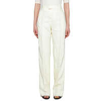 Pantaloni casual Bottega Veneta Dama - Pantaloni casual Bottega Veneta Bottega Veneta Linen Trousers YELLOW Femei (BM 18071436) - B-mall.ro