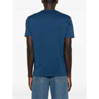 Tricouri Emporio Armani pentru Barbati - Tricouri Emporio Armani Blue Crewneck T-Shirt With Logo Lettering On The Front In Cotton Man BLUE Barbati (BM 18072351) - B-mall.ro