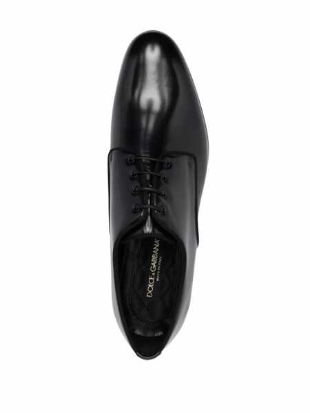 Pantofi eleganti Dolce & Gabbana Dolce & Gabbana Leather Lace-Up Derby Shoes Black Barbati (BM 18072423) 4