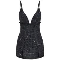 Rochii Elisabetta Franchi Sequin-Embellished Tweed Dress Femei