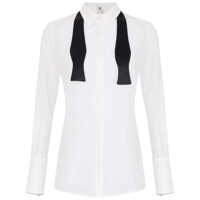 Camasi Elisabetta Franchi Bow-Tie Georgette Shirt Femei