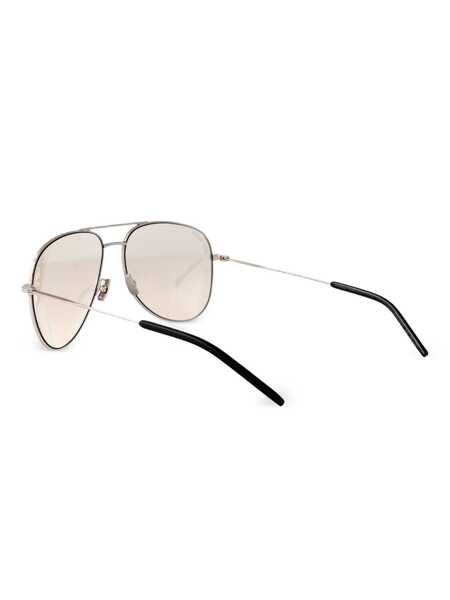 Ochelari de soare Saint Laurent Saint Laurent Eyewear Sunglasses SILVER-SILVER-YELLOW Femei (BM 18073305) 4