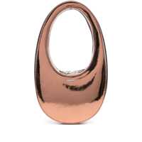 Genti de mana 'Swipe' Bronze Shoulder Bag In Mirrored Techno Fabric Woman Femei