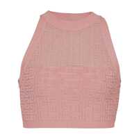 Topuri Balmain Monogram Halterneck Top Femei