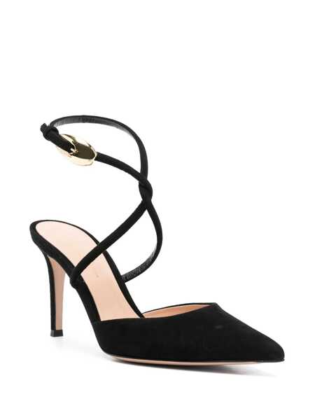Pantofi cu toc Gianvito Rossi Gianvito Rossi Suede Slingback Pumps Black Femei (BM 18074208) 2