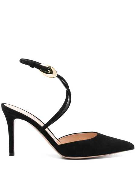 Pantofi cu toc Gianvito Rossi Gianvito Rossi Suede Slingback Pumps Black Femei (BM 18074208) 1