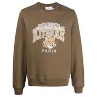 Pulovere Maison Kitsuné Campus Fox Printed Cotton Sweatshirt Barbati
