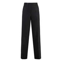 Pantaloni casual Michael Kors Pinstriped Wool Trousers Femei