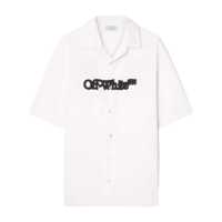Camasi White Shirt With Logo On The Front And Maxi Arrow Logo On The Back In Cotton Man Barbati