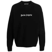 Pulovere Palm Angels Merino Wool Blend Sweater Barbati