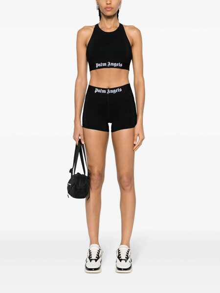 Topuri Palm Angels Palm Angels Technical Fabric Crop Top Black Femei (BM 18076101) 2
