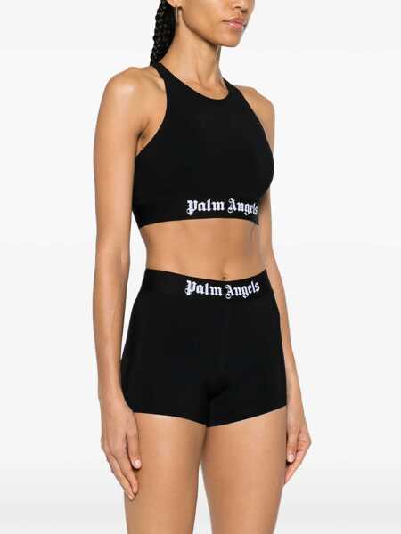 Topuri Palm Angels Palm Angels Technical Fabric Crop Top Black Femei (BM 18076101) 3