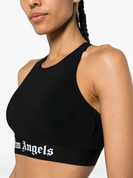 Topuri Palm Angels Palm Angels Technical Fabric Crop Top Black Femei (BM 18076101) 5