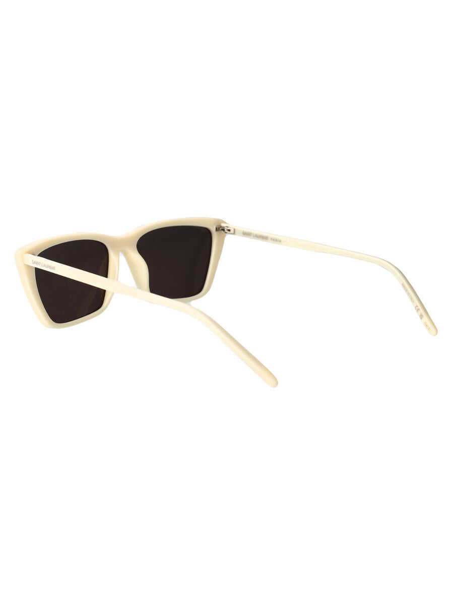 Ochelari de soare Saint Laurent Saint Laurent Eyewear Sunglasses IVORY-IVORY-BLACK Femei (BM 18076797) 4