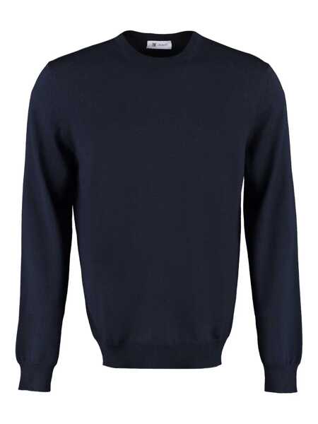 Pulovere THE ALPHABET The Alphabet The Knit - Wool Pullover BLUE Barbati (BM 18076989) 1