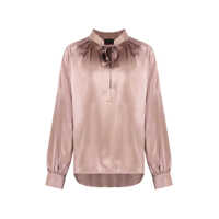 Bluze Max Mara Tamigi Silk Blouse With Bow Femei